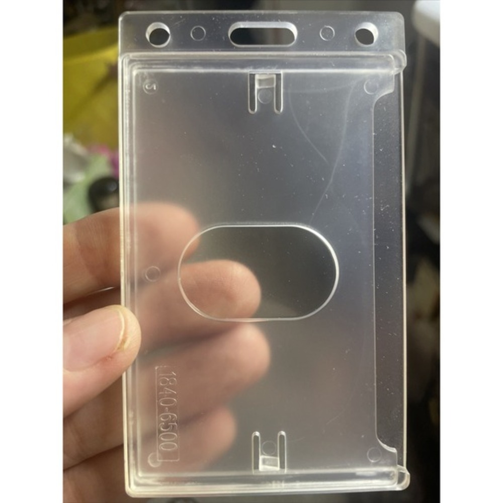 Brady 1840-6500 Vertical Frosted Rigid ID Badge Card Holders 50 Pack NEW